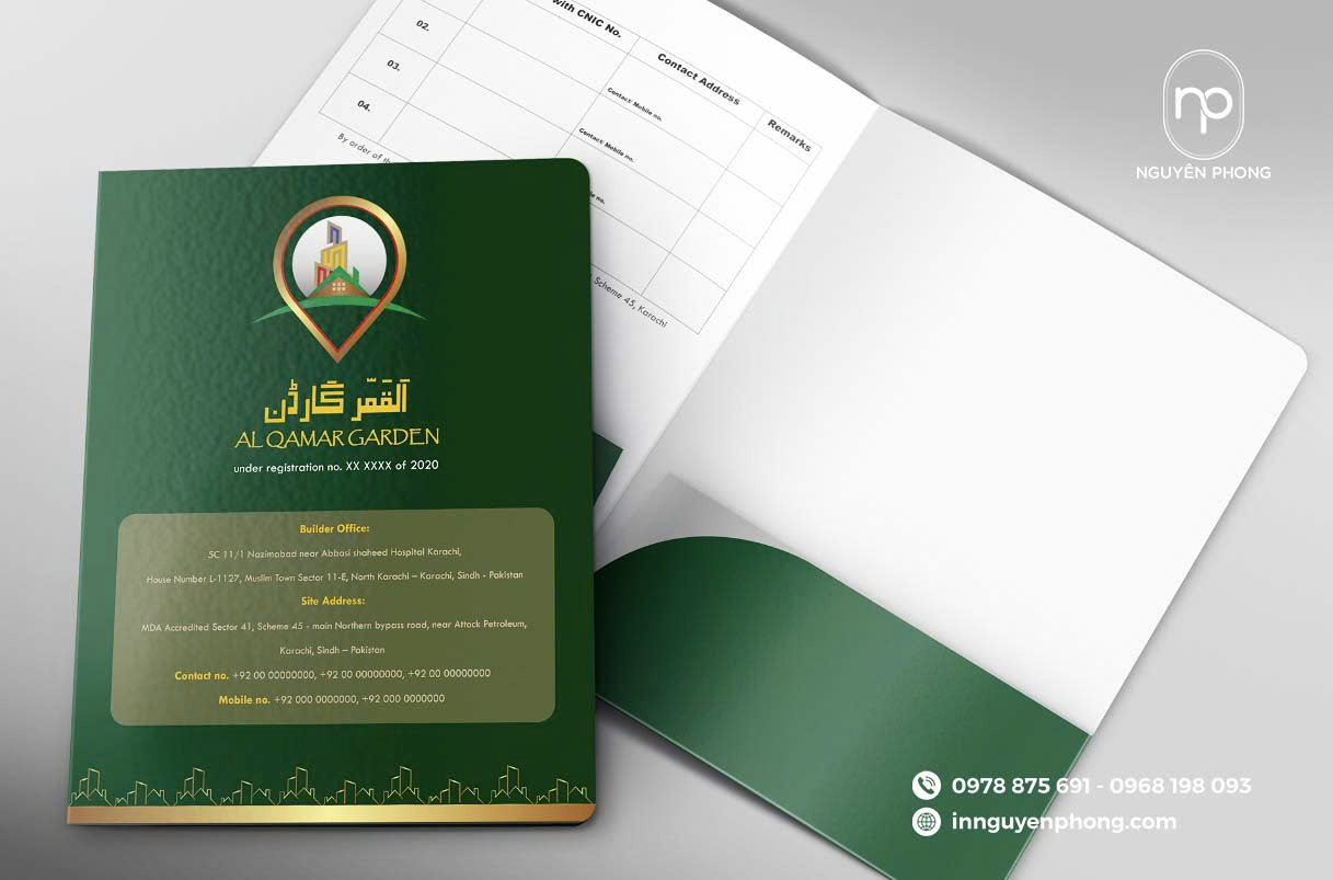 Folder thiết kế riêng làm tăng mức độ tin tưởng của khách hàng vào doanh nghiệp